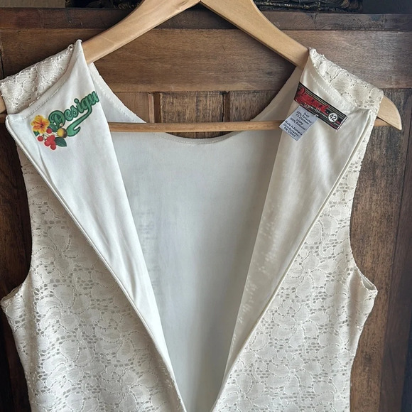 Desigual White Floral Lace Dress size 42 so US 8-10 - Picture 3 of 10